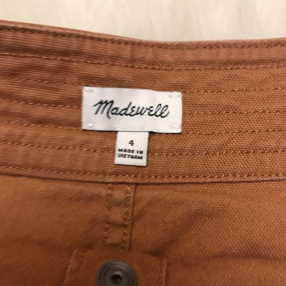 MADEWELL High Waist Snap Skirt In Burnt Sienna - Picture 6 of 11